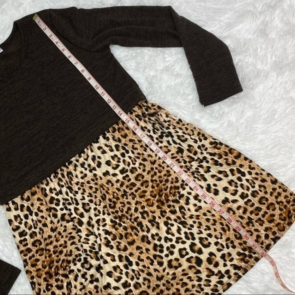 EGS BY ELOGES Brown Leopard Dress Small - Picture 10 of 12